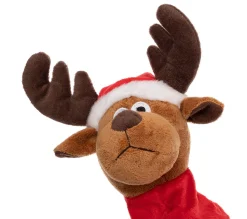 Clearance FEERIC LIGHTS AND CHRISTMAS Peluche Renne De Noël Qui Danse Anime Musical - Rouge