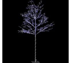 Clearance FEERIC LIGHTS AND CHRISTMAS Arbre De Noël Lumineux A Feuilles Xmas - L. 20 X H. 220 Cm - Argente
