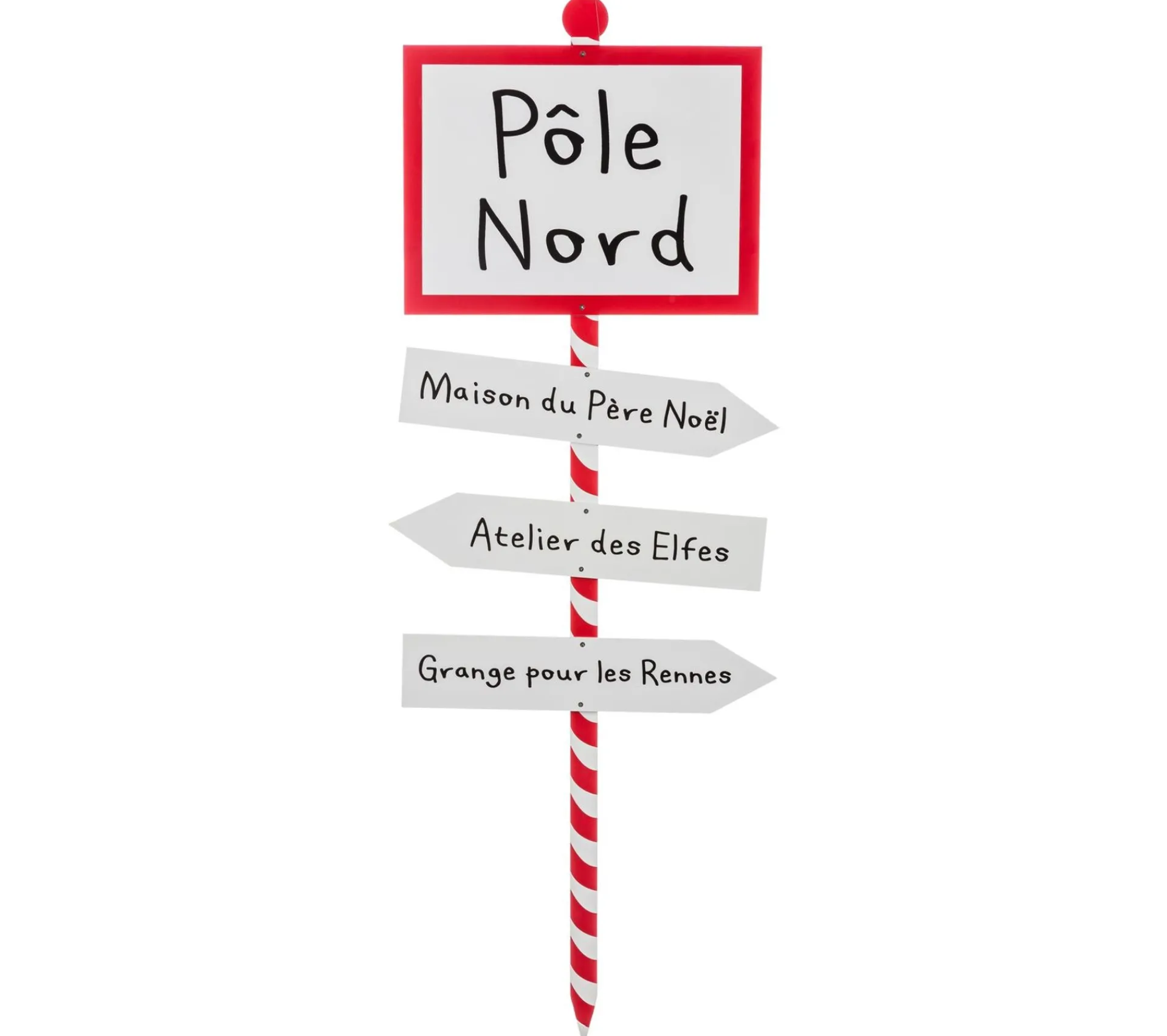 Best FEERIC LIGHTS AND CHRISTMAS Décoration De Noël Pancarte Pole Nord En Bois H 120 Cm American Dream