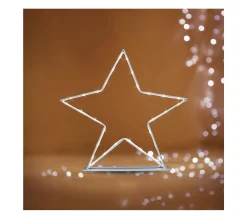 Discount FEERIC LIGHTS AND CHRISTMAS Décoration De Noël Lumineuse Silhouette A Poser En Metal Ruban Led H 28.5 Cm