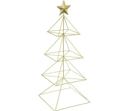 Sale FEERIC LIGHTS AND CHRISTMAS Sapin De Noël Design Metal Filaire Terre Sauvage - H. 58 Cm - Dore