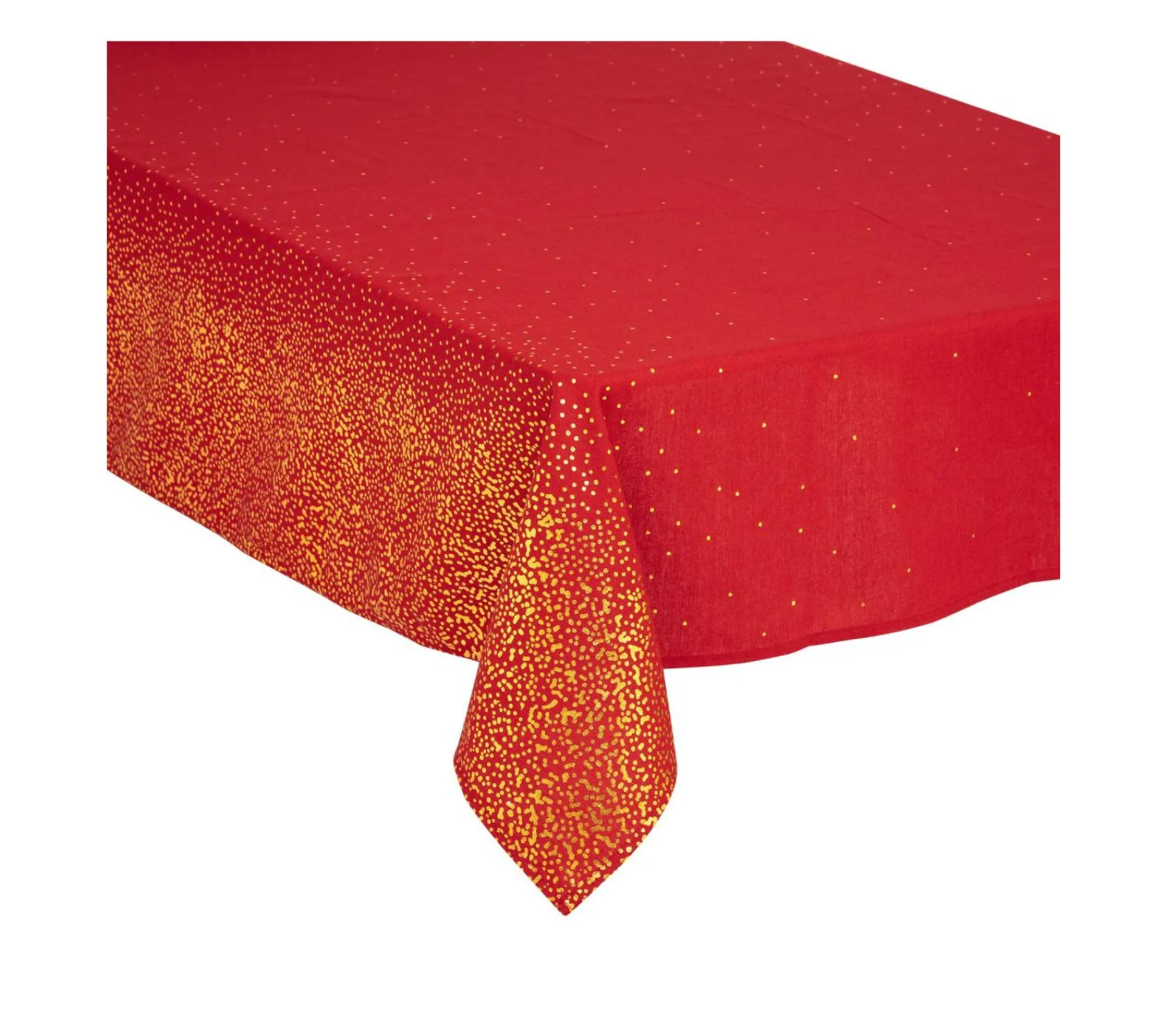 Hot FEERIC LIGHTS AND CHRISTMAS Nappe En Coton Et Polyester Rouge Imprime Leopard Argente 140 X 240 Cm