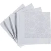 Best FEERIC LIGHTS AND CHRISTMAS 4 Services De Table Jacquard - Blanc