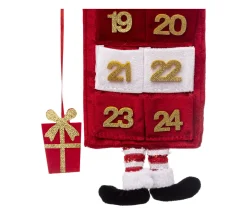 Discount FEERIC LIGHTS AND CHRISTMAS Calendrier De L'Avent A Suspendre Pere Noël Rouge Et Blanc Avec 24 Pochettes