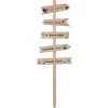 Best Sale FEERIC LIGHTS AND CHRISTMAS Déco De Noël Pancarte En Bois Enneige H 120 Cm