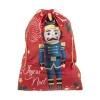 Clearance FEERIC LIGHTS AND CHRISTMAS Grande Hotte En Velours Rouge Imprimee Casse-Noisette 50 X 70 Cm