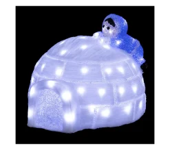 New FEERIC LIGHTS AND CHRISTMAS Déco Lumineuse Igloo Blanc 70 Led Blanc Froid H 31 Cm