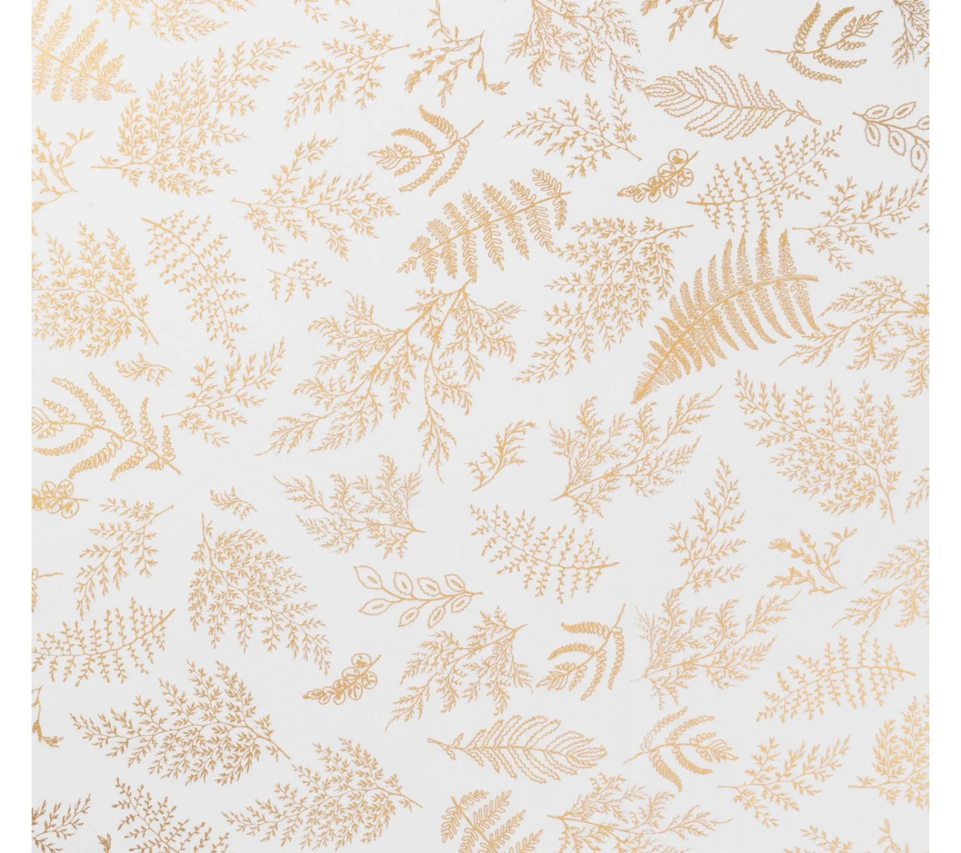 Flash Sale FEERIC LIGHTS AND CHRISTMAS Nappe Anti-Taches Blanche Imprime Feuillage Dore 140 X 360 Cm
