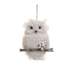 Sale FEERIC LIGHTS AND CHRISTMAS Suspension De Noël Hibou Sur Branche H 50 Cm