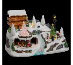 Cheap FEERIC LIGHTS AND CHRISTMAS Village De Noël Anime Et Lumineux Chalet - Blanc