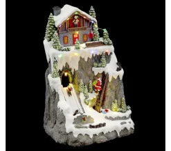 Sale FEERIC LIGHTS AND CHRISTMAS Village De Noël Pere-Noël Et Chalet A La Montagne Lumineux - Multicolore