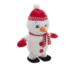Hot FEERIC LIGHTS AND CHRISTMAS Automate De Noël Bonhomme De Neige Musical Et Anime H 28 Cm