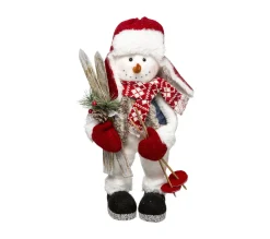 Best FEERIC LIGHTS AND CHRISTMAS Déco De Noël Bonhomme De Neige Skieur H 47 Cm