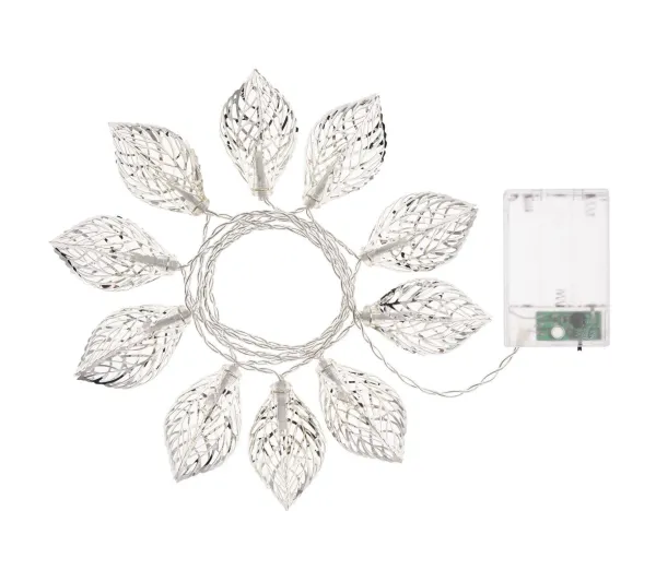 * Guirlande Et Boule De Sapin^Guirlande 10 Feuilles Lumineuses Noël - L. 135 Cm - Blanc Chaud