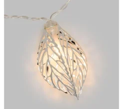 * Guirlande Et Boule De Sapin^Guirlande 10 Feuilles Lumineuses Noël - L. 135 Cm - Blanc Chaud