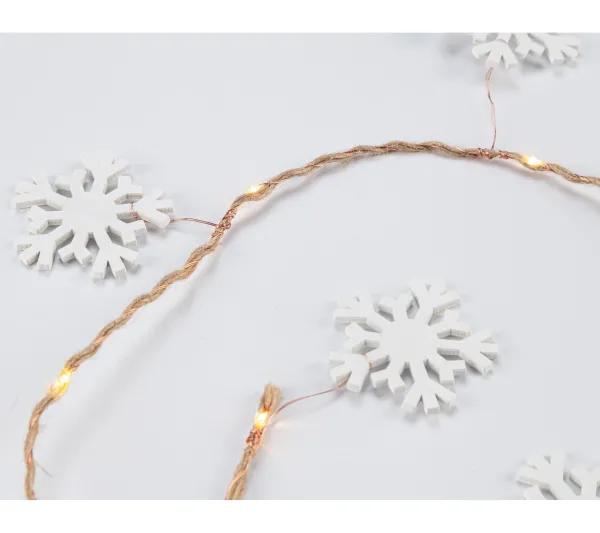 * Guirlande Et Boule De Sapin^Guirlande Flocon 10 Led Blanc