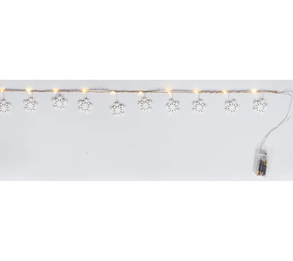 * Guirlande Et Boule De Sapin^Guirlande Flocon 10 Led Blanc