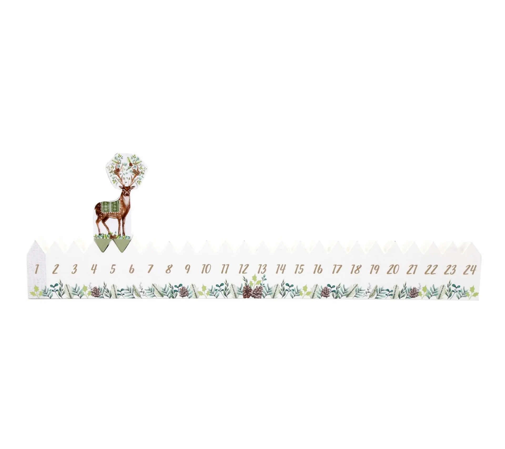 Cheap HEART OF THE HOME Calendrier De L'Avent Bois Renne Xmas Tradi - Blanc