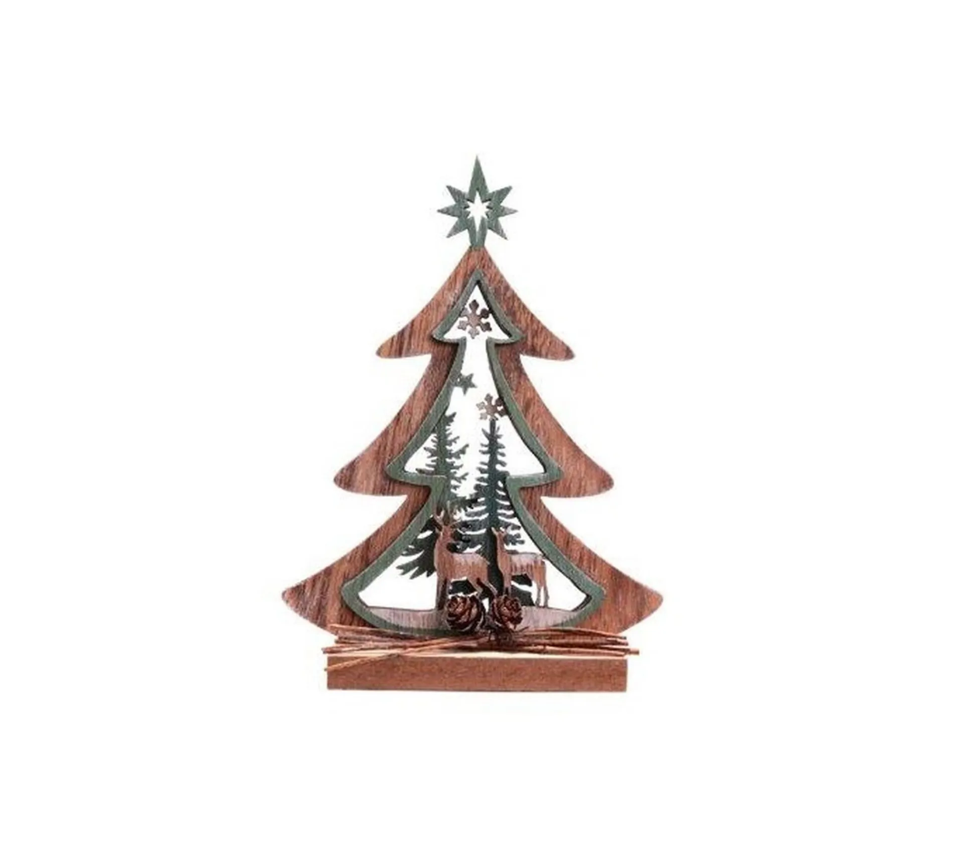 Cheap HEART OF THE HOME Décoration De Noël En Bois Sapin Forest Déco - Marron