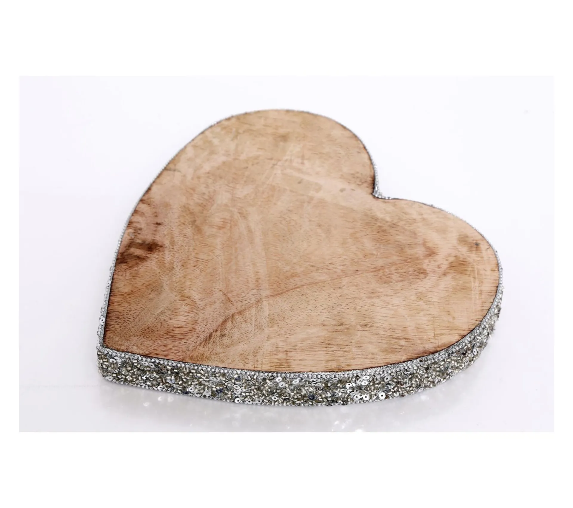 Best HEART OF THE HOME Décoration De Noël En Bois Coeur Natural - Argent