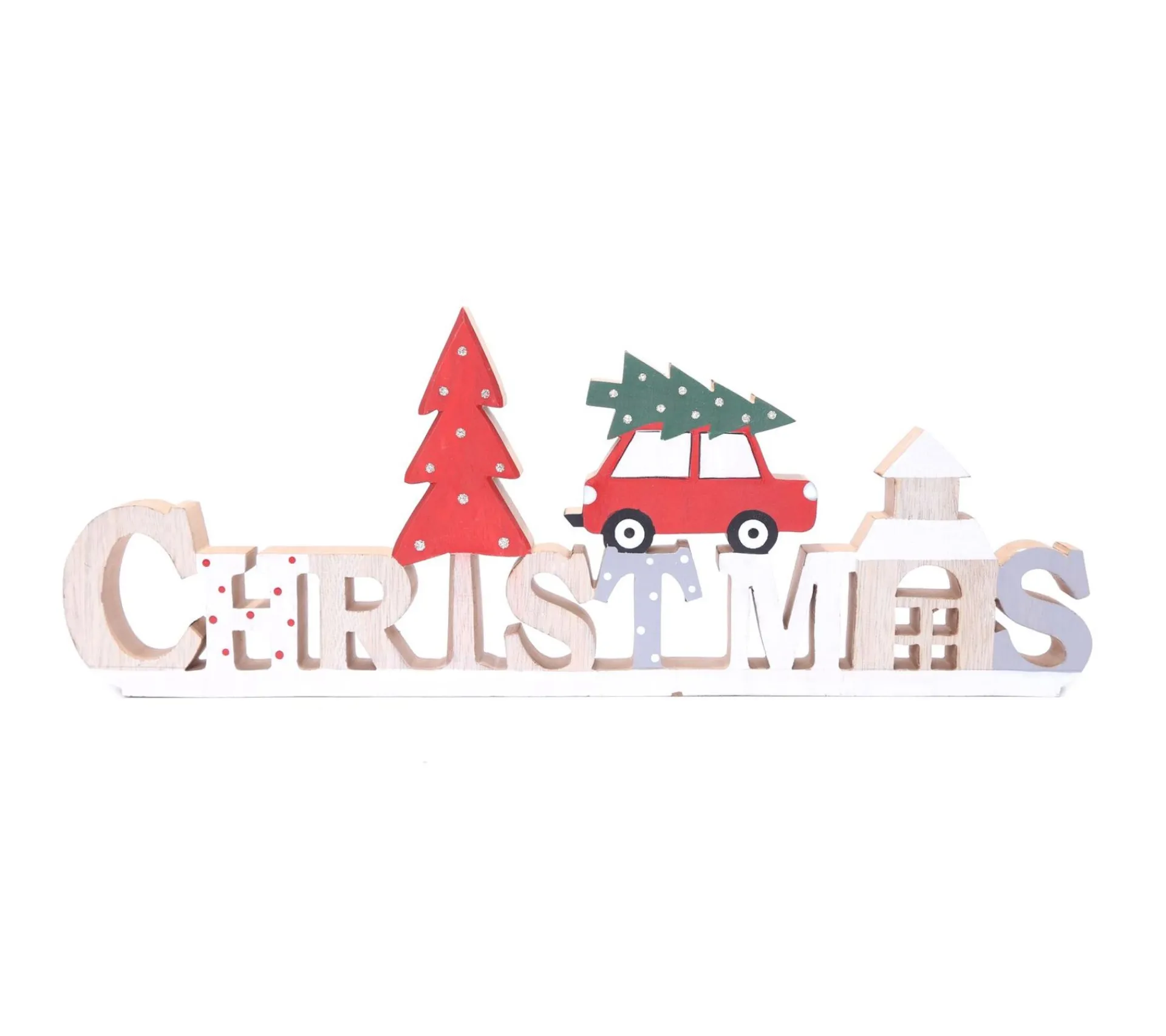 Cheap HEART OF THE HOME Décoration De Noël En Bois Voiture Xmas Tradi - Beige
