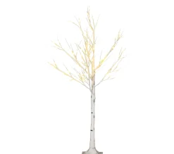 Store HOMCOM Arbre Lumineux Led - 72 Leds - 1,2H M - Metal Pp Blanc