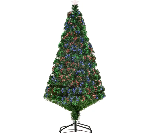 HOMCOM Sapin Et Accessoire^ Sapin De Noël Artificiel Lumineux Vert H. 150 Cm