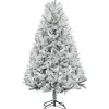HOMCOM Sapin Et Accessoire^ Sapin De Noël Artificiel Enneige 112 X 180H Cm 521 Branches Pines Imitation Nordmann