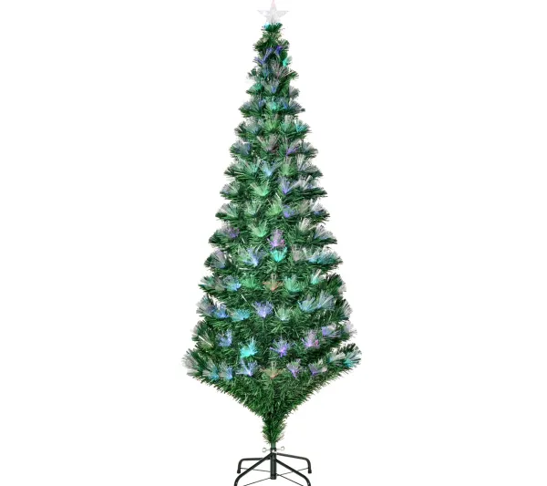 HOMCOM Sapin Et Accessoire^ Sapin De Noël Artificiel Lumineux Vert