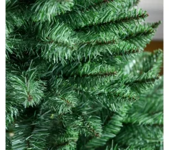 HOMCOM Sapin Et Accessoire^ Sapin De Noël Artificiel Imitation Nordmann H.120 Cm Pied Bois Vert