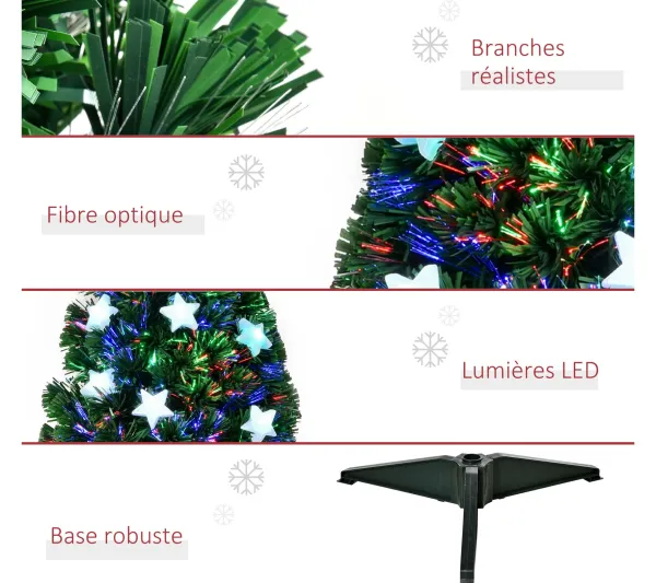 HOMCOM Sapin Et Accessoire^ Sapin De Noël Artificiel