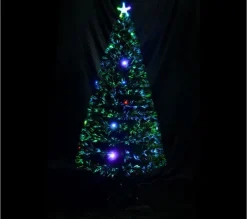 HOMCOM Sapin Et Accessoire^ Sapin De Noël Artificiel Lumineux Vert 120 Cm