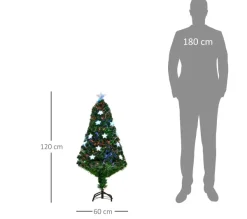 HOMCOM Sapin Et Accessoire^ Sapin De Noël Artificiel Led Multicolore