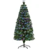 HOMCOM Sapin Et Accessoire^ Sapin De Noël Artificiel Lumineux Vert