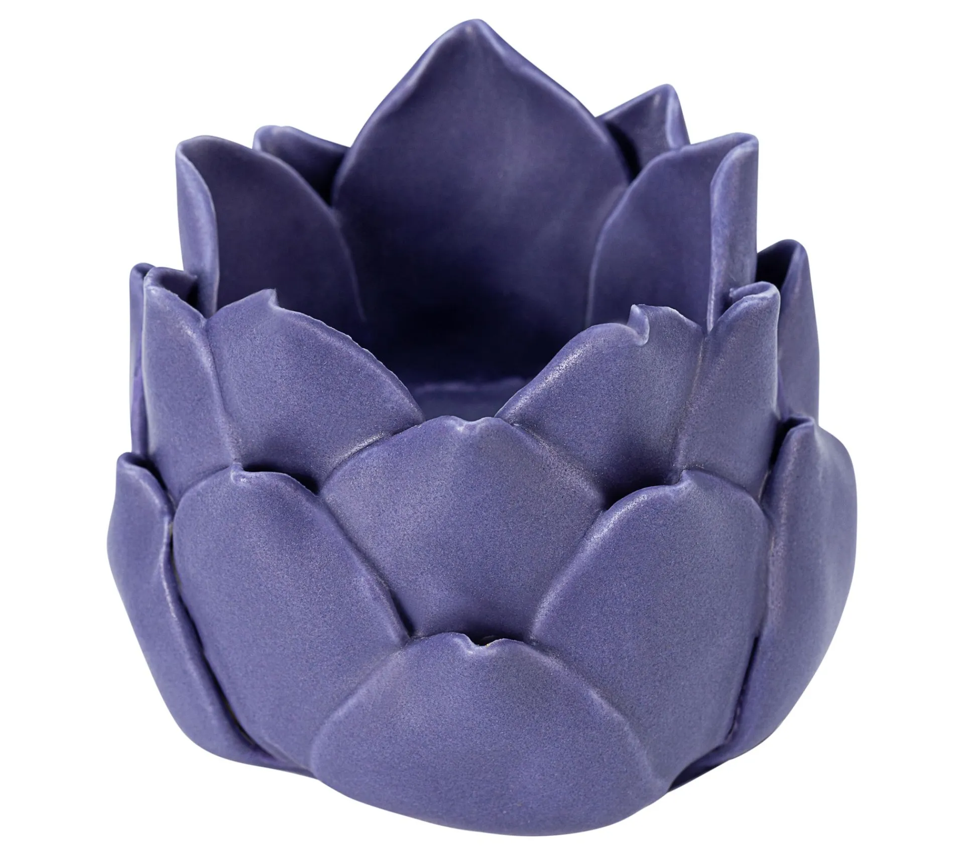 Hot LINEA NATURA Bougeoir Lotus H. 6 Cm Ulila Bleu