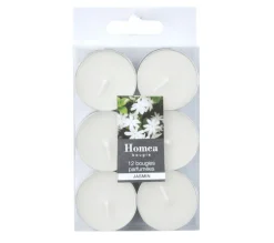 Shop * Lot De 12 Bougies Chauffe-Plat "Essentiel" 3,5Cm Jasmin