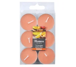 Outlet * Lot De 12 Bougies Chauffe-Plat "Essentiel" 3,5Cm Mangue