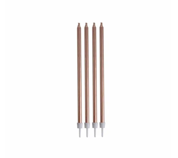 * Anniversaire Et Autres Fêtes^Lot De 16 Bougies D'Anniversaire "Longues" 14Cm Or Rose