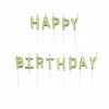 * Anniversaire Et Autres Fêtes^Lot De 13 Bougies "Happy Birthday" 8Cm Or