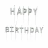 * Anniversaire Et Autres Fêtes^Lot De 13 Bougies "Happy Birthday" 8Cm Argent
