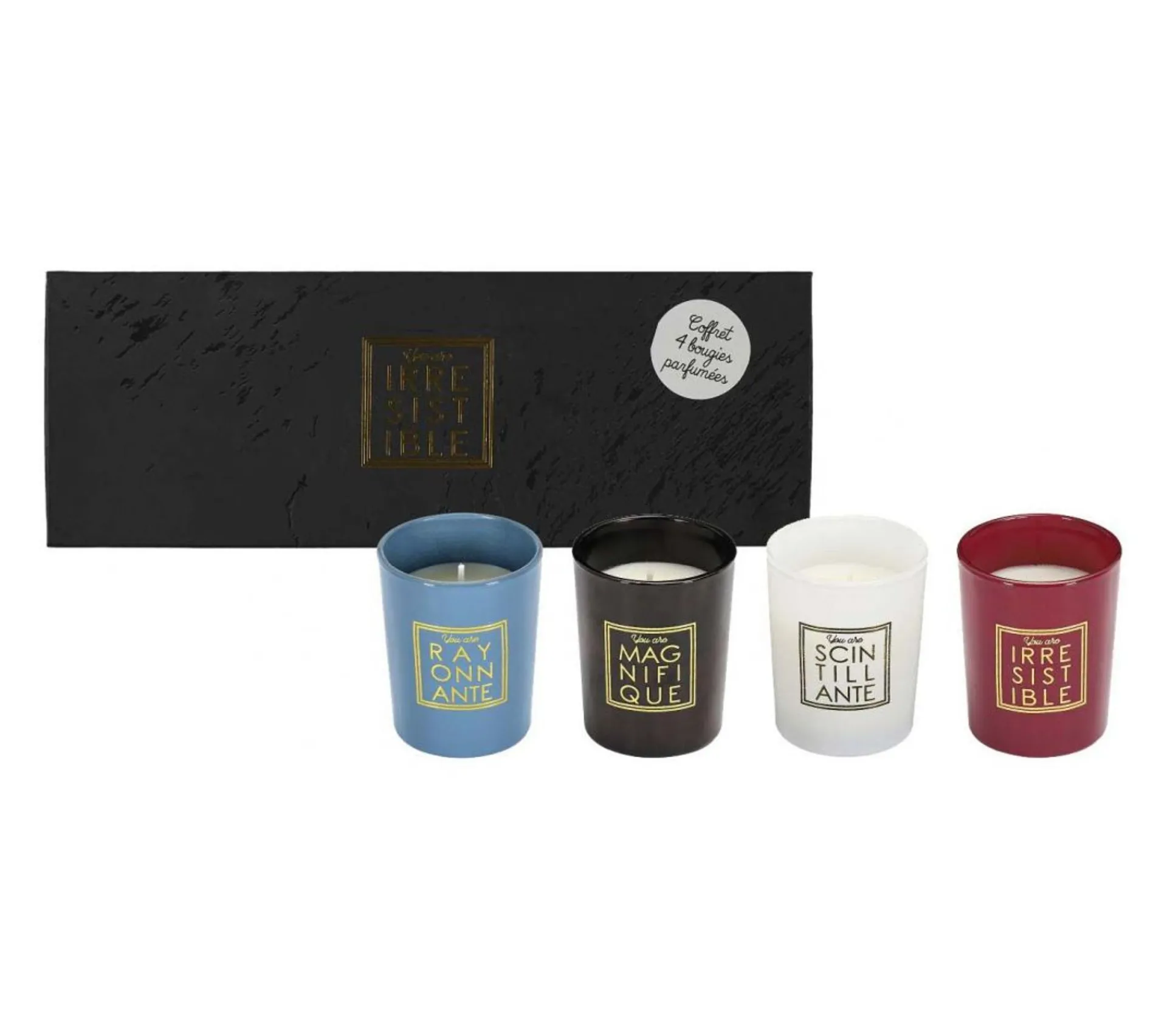 Flash Sale * Lot De 4 Bougies Parfumees "You Are" 6Cm Fleur De Coton