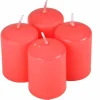 Clearance * Lot De 4 Bougies Parfumees Piliers "Essentiel" 6Cm Geraniol