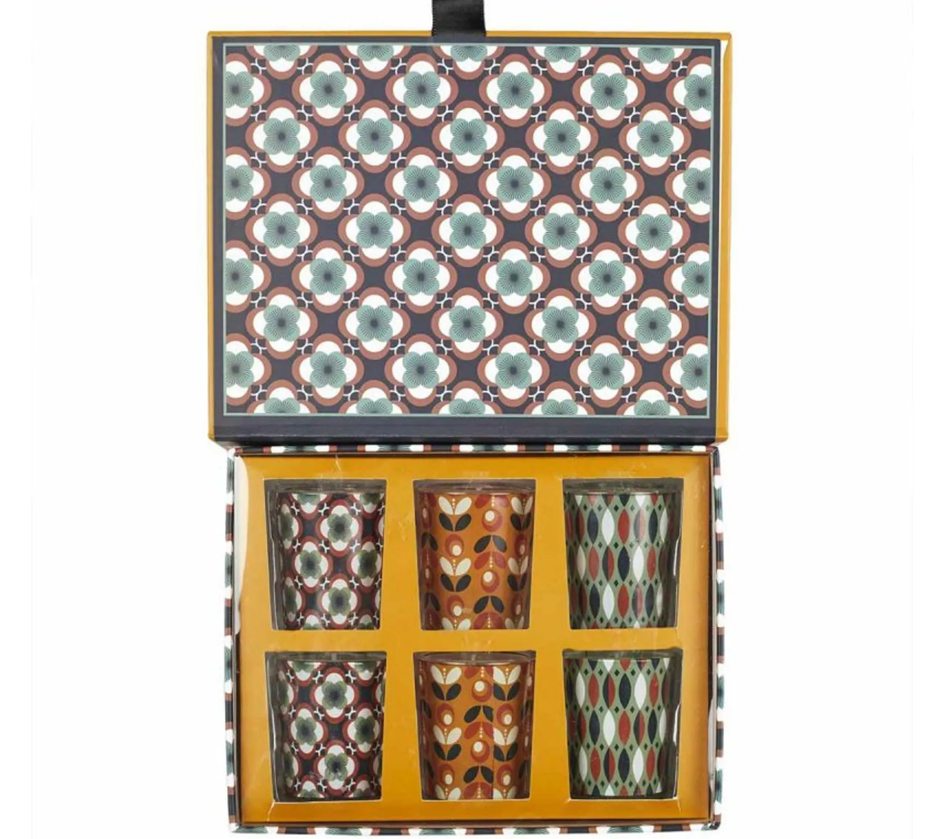 Best Sale * Lot De 6 Bougies Parfumees "Retro" 5Cm Multicolore