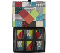 Flash Sale * Lot De 6 Bougies Parfumees "Patchwork" 5Cm Multicolore