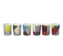 Flash Sale * Lot De 6 Bougies Parfumees "Patchwork" 5Cm Multicolore