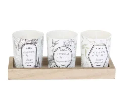Online * Lot De 3 Bougies Parfumees "Garden" 5Cm Fleurs De Coton