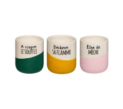 Flash Sale * Lot De 3 Bougies Parfumees "Arty" 110G Multicolore