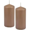 Store * Lot De 2 Bougies Pilier "Essentiel" 10Cm Taupe