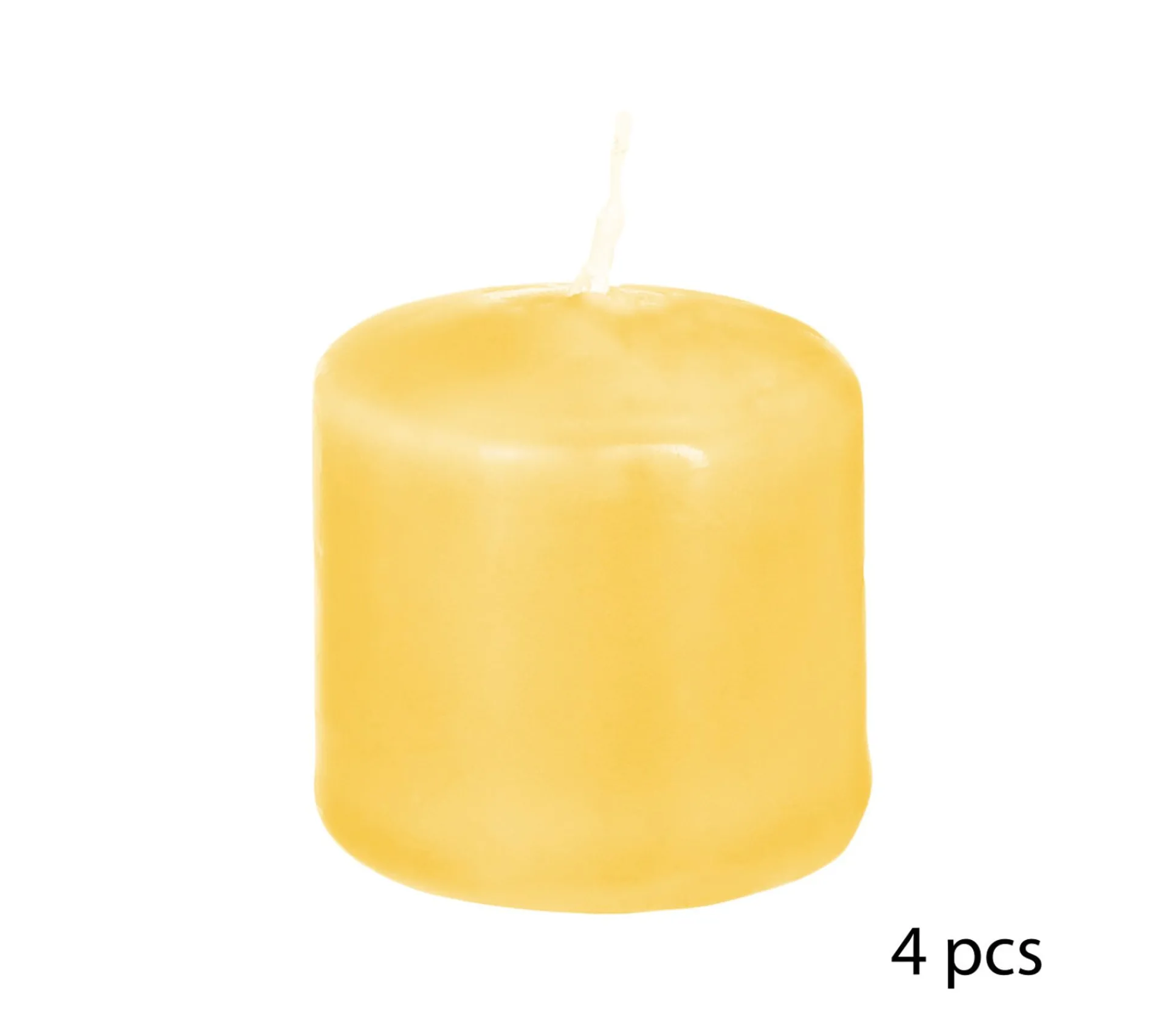 Cheap * Lot De 4 Bougies Votives "Basic" 3Cm Jaune