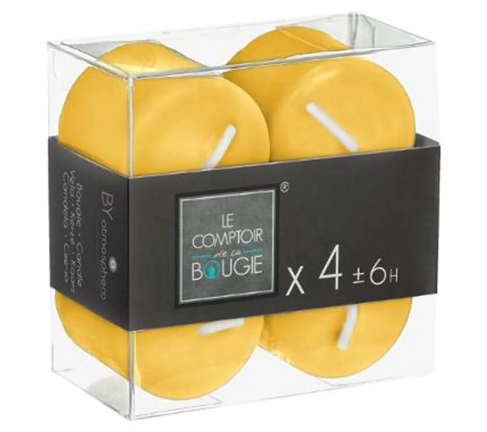 Cheap * Lot De 4 Bougies Votives "Basic" 3Cm Jaune